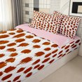 thumbnail image 1 of Erosebridal Red Brown Paint Zipper Twin Comforter Sets with Fitted Sheet and 2 Pillowcases for Girls, Casual Blob Print Zipper Bedding Set, Pink Reversible, 4 Pieces, 1 of 7