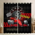 thumbnail image 1 of Erosebridal Red Car Curtains for Living Room,Extreme Sport Blackout Curtains Set of 2 (38x45),Geometric Buffalo Curtains and Drapes (38x45),Automobile Room Decor, 1 of 6