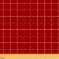 thumbnail image 1 of Erosebridal Red Dashed Grid Fabric by the Yard 2 Yards, Check Square Pattern Sewing Fabric, 1 of 7