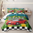 thumbnail image 1 of Erosebridal Red Fast Car Bed Spread Queen for Boys,Car Theme Queen Coverlet Set for Teens, 1 of 7