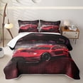 thumbnail image 1 of Erosebridal Red Fast Car Quilt Full for Boys,Car Theme Full Bedspread Sets for Teens, 1 of 7