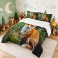 thumbnail image 1 of Erosebridal Red Fox King Size Comforter Sets for Boys Girls, Wildlife Grass Comforters King Size, 3pcs 1 Comforter and 2 Pillowcases, 1 of 5