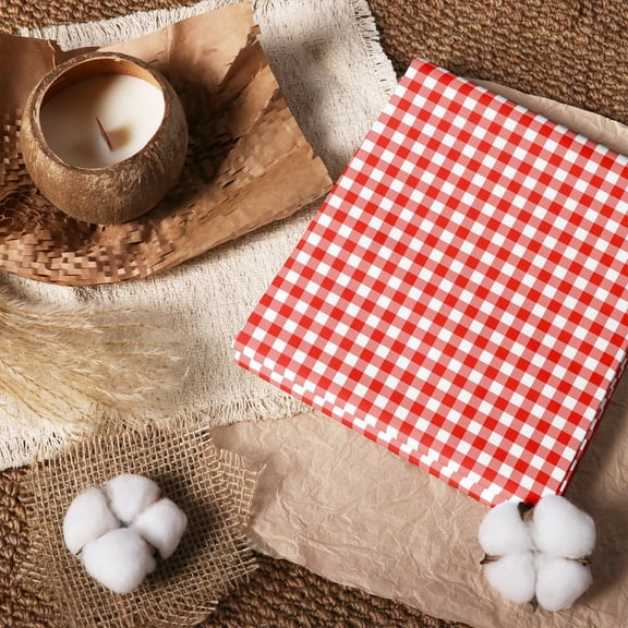 Erosebridal Red Gingham Classic 100% Cotton Fabric by the Yard 1 Yard, Crimson Checker Home Decor Fabric by the Yard