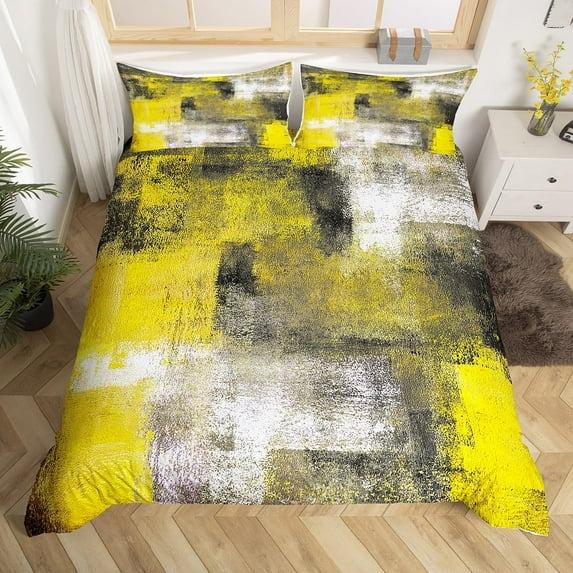 Erosebridal Red Rose Duvet Cover Grunge Black White Ombre Bed Sets for Adult Vintage Watercolor Artwork Bedding Set Oil Painting Butterfly Floral Quilt Cover with 2 Pillow Shams Bedroom r