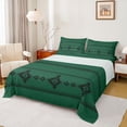 thumbnail image 1 of Erosebridal Retro Aztec Pattern Queen Sheet Sets,Vintage Minimalist Style Bed Set For Teens,Green Black 4pcs, 1 of 6