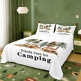 thumbnail image 1 of Erosebridal Retro Camper RV Print Bed Sheets,Happy Camping Theme King Sheets For Camping Lover 4 Pieces, 1 of 6