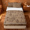 thumbnail image 1 of Erosebridal Retro Cowboy Zipper Full Size Comforter Sets with Fitted Sheet and 2 Pillowcases,Vintage Ranch Mountain Zipper Bedding Set,Reversible,4pcs, 1 of 7