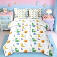 thumbnail image 1 of Erosebridal Retro Dino Pattern 7 Pieces Bedding Comforter Set,Cartoon Rocket Galaxy Planet Full Bedding Set For Boys Kids,Reversible, 1 of 7