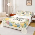 thumbnail image 1 of Erosebridal Retro Easter Festival Kid Full Size Sheets, Cartoon Egg Floral Bed Sheets, 4-Piece, 1 of 5