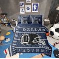 thumbnail image 1 of Erosebridal Retro Football City Bedding Queen Size, Rugby Player Bed in a Bag Queen size, Sports Print Decor, Reversible 7 Pieces, 1 of 5