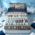 thumbnail image 1 of Erosebridal Retro Lake House Zipper Twin Comforter Sets with Fitted Sheet and 2 Pillowcases, Rustic Old Barn Door Zipper Bedding Set, Navy Reversible, 1 of 7