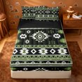 thumbnail image 1 of Erosebridal Rhombus Geometric Print Zipper Queen Comforter Set with Fitted Sheet and 2 Pillowcases,Western Aztec Zipper Bedding Set For Boys,Black Reversible,4 Pieces, 1 of 7