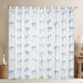 thumbnail image 1 of Erosebridal Ribbon Bow Black Out Curtains For Girls Teens,Blue Girly Bowknot Curtains Pack of 2 (42x63 Each),Dreamy Princess Style, 1 of 7