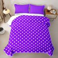 thumbnail image 1 of Erosebridal Rich Purple Polka Dot Twin Quilt Set,Pale White Dot Youth Pattern Twin Coverlet Set For Girls,2 Pieces, 1 of 7