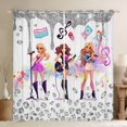 thumbnail image 1 of Erosebridal Rock Music Curtains and Drapes (38Wx54L),Guitar Singer 30%-50% Blackout Curtains for Bedroom,Crystal Glitter Curtains Pack of 2 (38Wx54L),Bling Room Decoration, 1 of 6