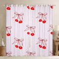 thumbnail image 1 of Erosebridal Romantic Lips Curtains and Drapes (42Wx90L),Cartoon Bow Tie Curtains Pack of 2 (42Wx90L),Pink Red Black Out Curtains,Dreamy Room Decor, 1 of 6