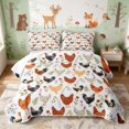 thumbnail image 1 of Erosebridal Rooster Bed Spread Queen for Girls, Wildflower Field Queen Coverlet Set, 3-Piece 1 Quilt and 2 Pillowcases, 1 of 7