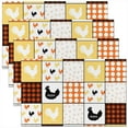 thumbnail image 1 of Erosebridal Rooster Patchwork Placemats Set of 4 , Farm Animal Plaid Table Mats for Dining Table Set of 4, 1 of 4