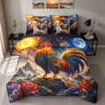 thumbnail image 1 of Erosebridal Rooster Twin Bedding, Celestial Moon Bedding Comforter Set, Black Reversible 7pcs, 1 of 6