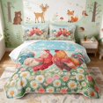 thumbnail image 1 of Erosebridal Rooster Twin Quilt Set for Girls, Daisy Garden Twin Coverlet Set, 2-Piece 1 Bedspread and 1 Pillowcase, 1 of 7
