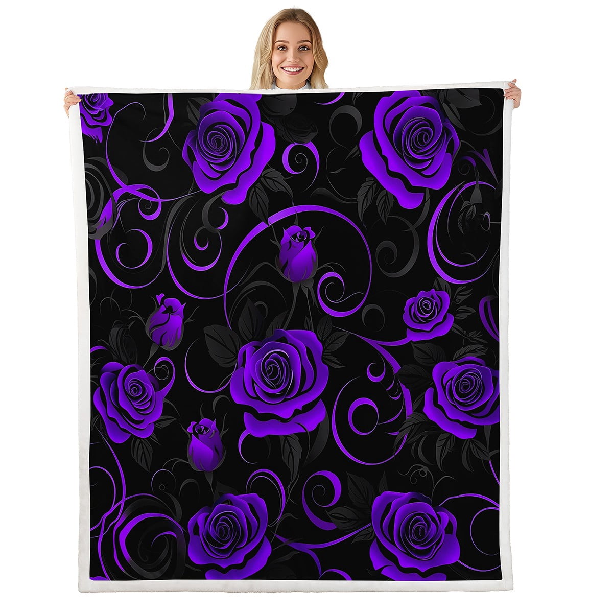 Sugar + Maple Small Stretchy Blanket - Retro Rose