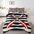 thumbnail image 1 of Erosebridal Rowing Oar Comforter Set Toddler Ocean Nautical Themed Bedding Set Navy Blue Geometric Stripes Comforter Coastal Sea Adventure Quilt Set, 1 of 7