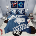 thumbnail image 1 of Erosebridal Rugby Bed in a Bag King size,Stripes Sport Bedding King Size,Football Gaming Decor,Reversible,Ultra Soft,7pcs, 1 of 5