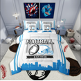 thumbnail image 1 of Erosebridal Rugby Bedding Queen Size,Stripes Sport Bedding Sets Queen Size,Football Gaming Decor,Reversible,Super Cozy,7pcs, 1 of 5