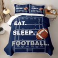 thumbnail image 1 of Erosebridal Rugby Football Sport Theme Bed Spread Queen,American Ball Games Queen Coverlet Set For Kids Boys,3pcs, 1 of 7