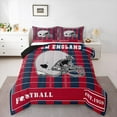 thumbnail image 1 of Erosebridal Rugby Sport Bedding Sets Full with Comforter,New Encland Duvet Insert,American Football City Comforter Sets Full Size,Ultra Soft Room Decor Reversible,3pcs, 1 of 7