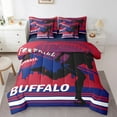 thumbnail image 1 of Erosebridal Rugby Sport Bedding Sets Full Size,Football City Comforter Sets with Sheets,Buffalo Silhouette Bed in a Bag Full Size,Luxury Bedroom Decor Reversible,7-Piece, 1 of 7