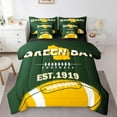 thumbnail image 1 of Erosebridal Rugby Sport Bedding Sets Full Size,Green Bay Comforter Sets with Sheets,American Football City Bed in a Bag Full Size,Ultra Soft Room Decor Reversible,7-Piece, 1 of 7