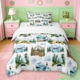thumbnail image 1 of Erosebridal Rustic Adventure Camping Twin Comforter Sets,Blue Camper RV Bedding Set For Adults,Reversible,2-Piece, 1 of 7