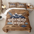 thumbnail image 1 of Erosebridal Rustic Adventure Twin Quilt Set,Mountain Arrow Wood Twin Coverlet Set For Boys,2pcs, 1 of 7