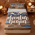 thumbnail image 1 of Erosebridal Rustic Adventure Zipper Twin Comforter Sets with Fitted Sheet and 2 Pillowcases,Mountain Arrow Wood Zipper Bedding Set For Boys,Light Gray Reversible,4-Piece, 1 of 7
