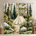 thumbnail image 1 of Erosebridal Rustic Cabin Camper Curtains Pack of 2 (42x84 Each),Country Camping Curtains Blackout For Kids, 1 of 7