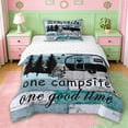 thumbnail image 1 of Erosebridal Rustic Cabin Camper Twin Comforter Sets,Camping Adventure Theme Bedding Set For Kids Boys,Reversible,2-Piece, 1 of 7