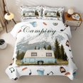 thumbnail image 1 of Erosebridal Rustic Camping Quilt Full,Outdoor Adventure Theme Full Bedspread Sets For Boys Kids,3-Piece, 1 of 7