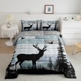 thumbnail image 1 of Erosebridal Rustic Deer Bedding Sets with Comforter, Countryside Comforter Sets, Lodge Cabin Reversible Duvet Insert, Lightweight Bedroom Decorative, 2 Pieces, 1 of 8