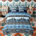 thumbnail image 1 of Erosebridal Rustic Farmhouse Aztec Bedding Comforter Set, Western Cowboy Queen Bedding Sets, Blue Black, Navy Reversible 7pcs, 1 of 6