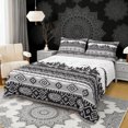 thumbnail image 1 of Erosebridal Rustic Farmhouse Aztec Queen Sheet Sets, Western Cowboy Bed Set, Gray Black, 4 Pieces 1 Flat Sheet, 1 Fitted Sheet and 2 Pillowcases, 1 of 5