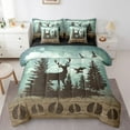thumbnail image 1 of Erosebridal Rustic Farmhouse Bed in a Bag Twin size, Jungle Deer Print Bedding Twin Size, Countryside Reversible Bed Set, Breathable Room Decor, 7-Piece, 1 of 6
