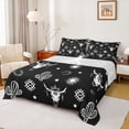 thumbnail image 1 of Erosebridal Rustic Farmhouse Cactus Queen Sheet Sets,Bohemian Exotic Bull Skull Bed Set For Aztec Style Lovers 4pcs, 1 of 6