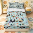 thumbnail image 1 of Erosebridal Rustic Floral Zipper Twin Comforter Sets with Fitted Sheet and 2 Pillowcases,Farm Chicken Rose Zipper Bedding Set For Boys,Reversible,4-Piece, 1 of 7