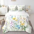 thumbnail image 1 of Erosebridal Rustic Flower Bedding Sets Full with Comforter, Blue Duvet Insert, Floral Bedroom Decor, Reversible 7-Piece, 1 of 5