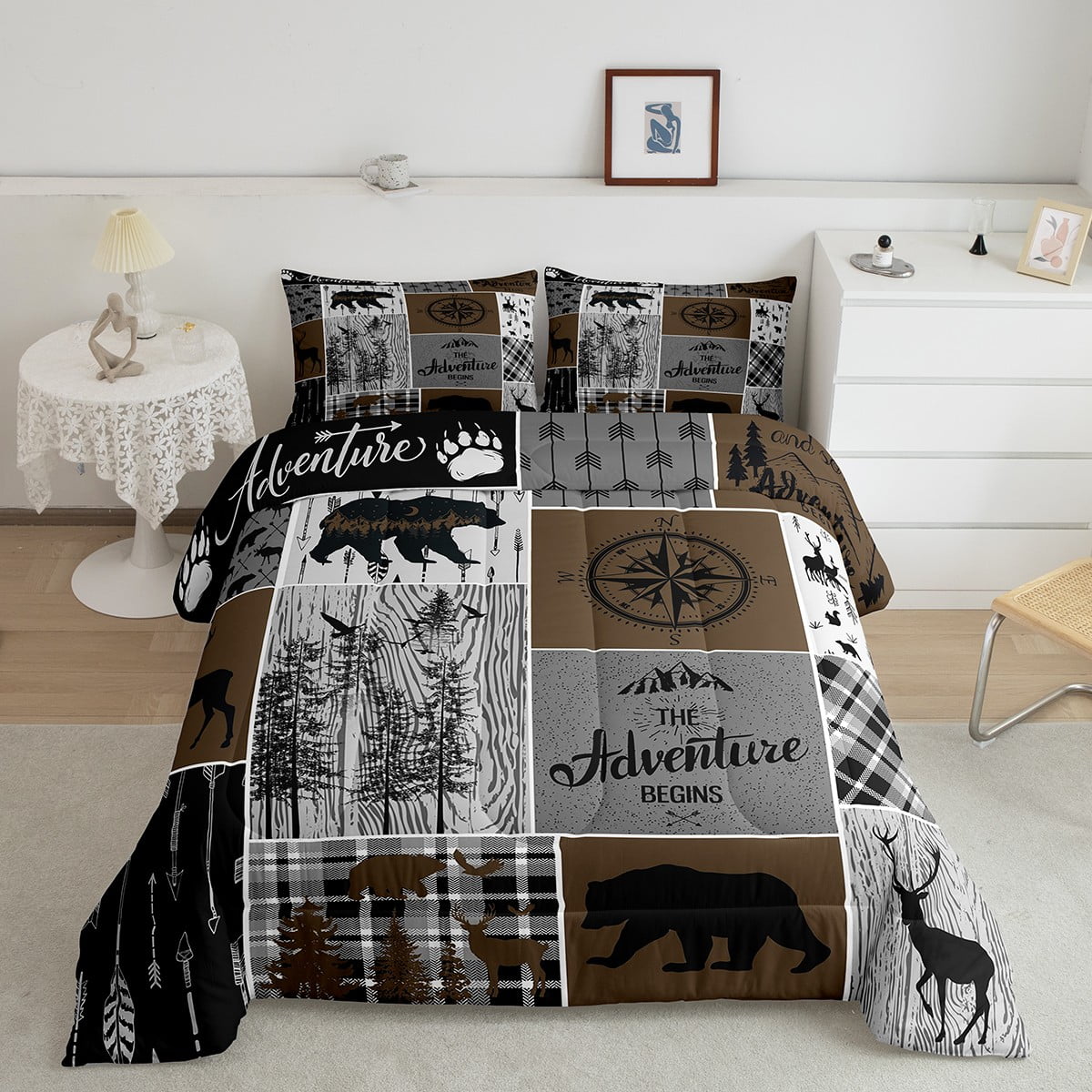 Erosebridal Rustic Patchwork Twin Comforter Set , Retro Country ...