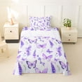 thumbnail image 1 of Erosebridal Rustic Plant Lavender Twin Sheet Sets,Wild Animal Butterfly Bedding For Men Women 3 Pieces, 1 of 6
