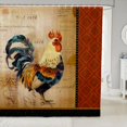 thumbnail image 1 of Erosebridal Rustic Rooster Bathroom Curtain 72x78, Retro Farmhouse Bathroom Decor, Farm Animal Room Decoration, Waterproof, 1 of 5