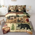 thumbnail image 1 of Erosebridal Safari Baer Bedding Full Size,Wild Animal Bed Set,Retro Farmhouse Cabin Lodge Bedding Sets Full Size,Lightweight Bedroom Decorative Reversible,7pcs, 1 of 6