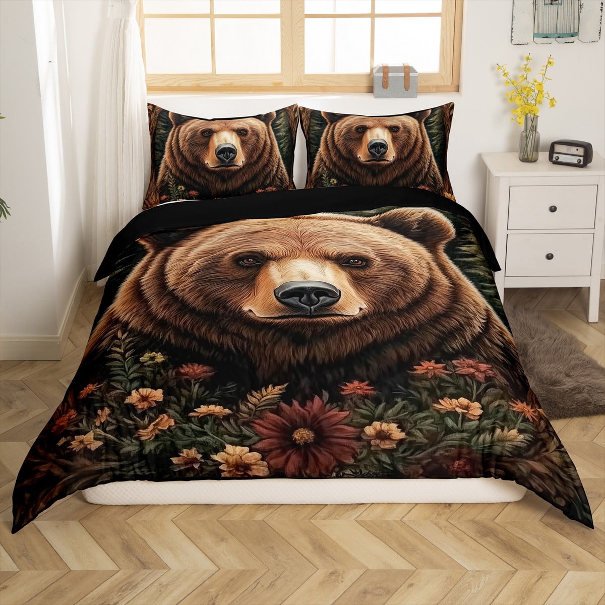 Erosebridal Safari Bear Duvet Cover Queen Wild Animal Bedding Sets erosebridal-safari-bear-duvet-cover-queen-wild-animal-bedding-sets
